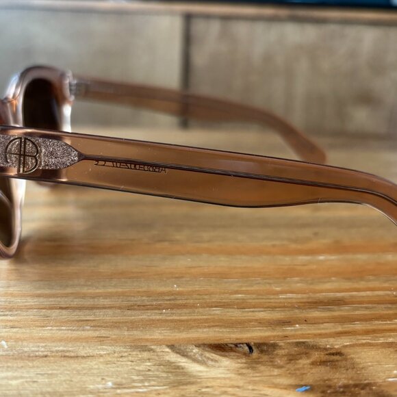 Anine Bing Brown Sunglasses with Leather Case - Picture 7 of 8